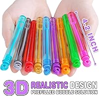 Vista 3 de Juguetes de regalo de fiesta de cumpleaños para niños, surtido de 300 piezas de 20 colores de mini varitas de burbujas, rellenos navideños