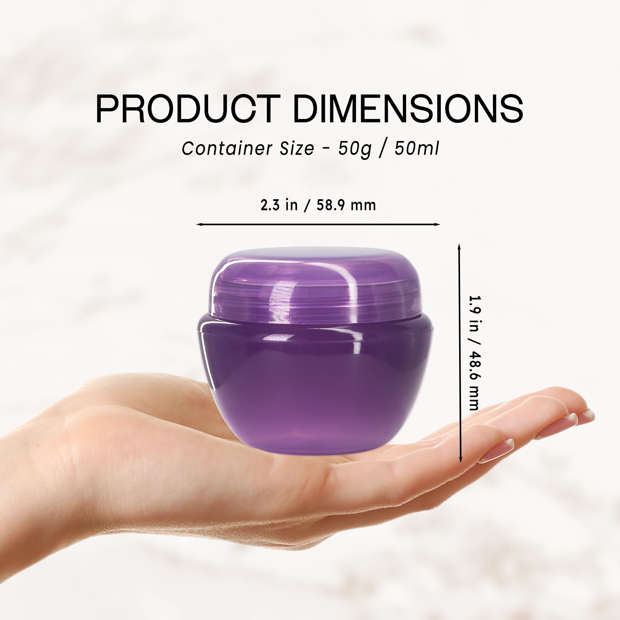 Amazon.com: Beauticom 6 Pieces 50G/50ML Purple Color Frosted