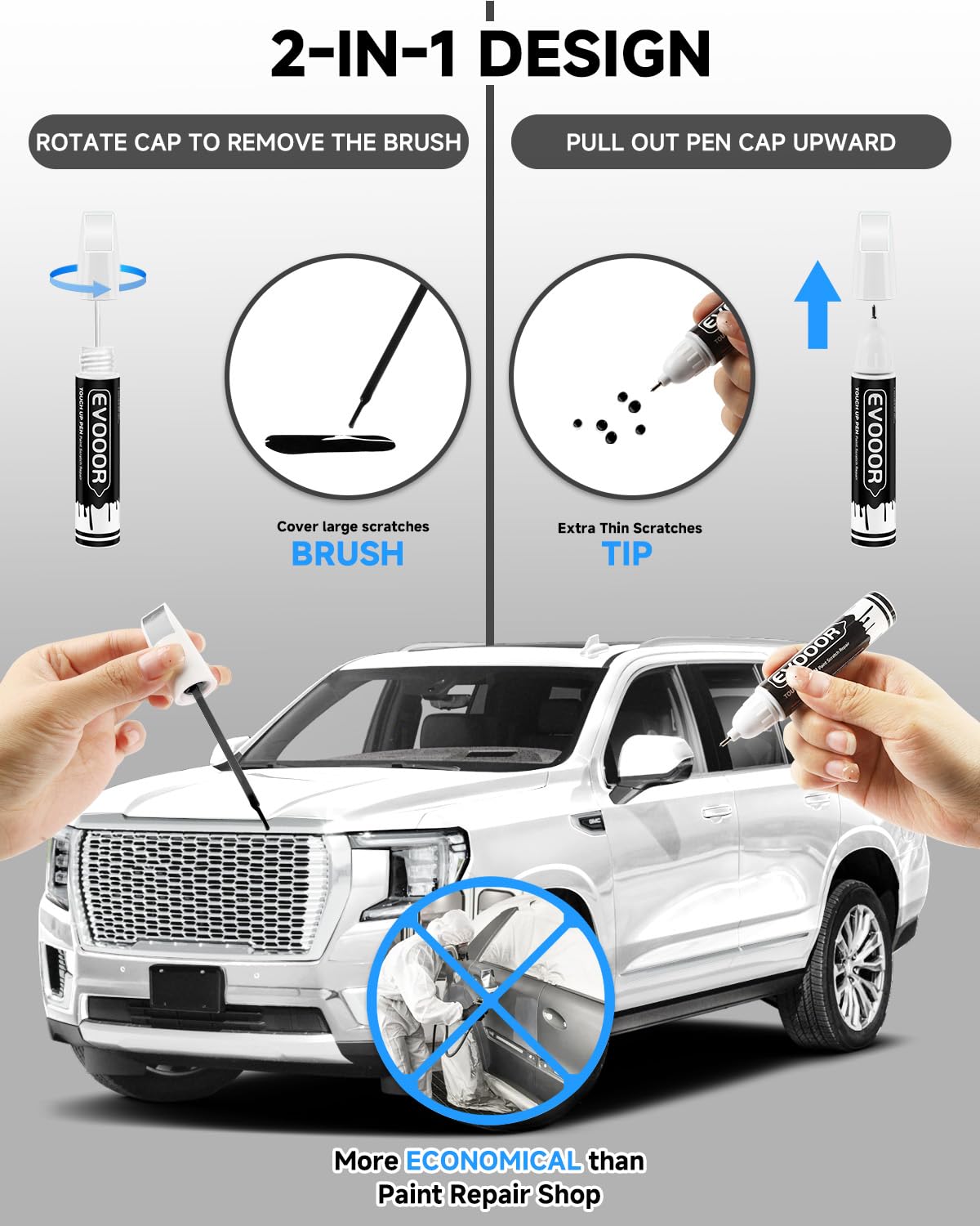 Amazon.com: EVOOOR Summit White(GAZ/WA8624) Touch Up Paint