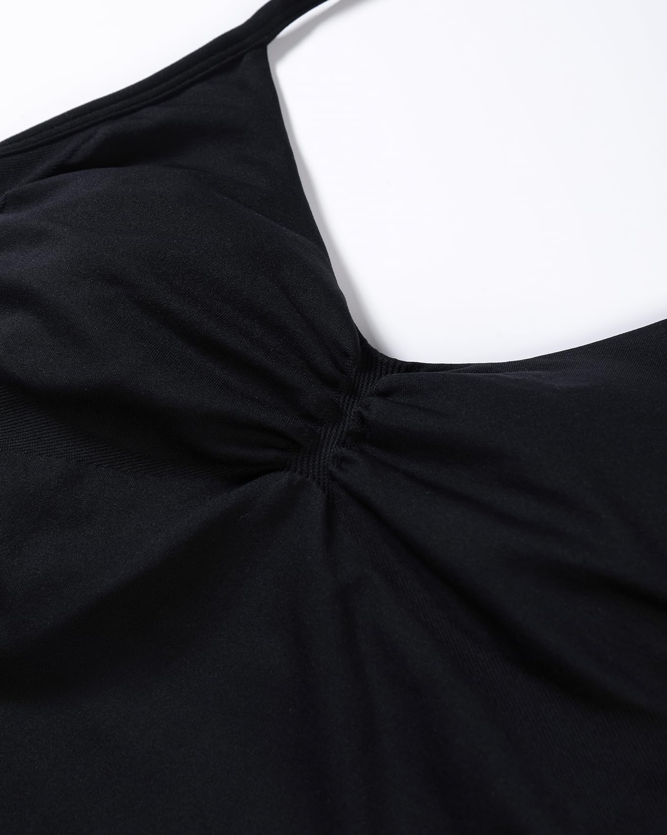 AUROLA Influence Longline Strappy Allenamento Halter Top per Le Donne, Coppe Rimovibili Reggiseno Imbottito Impact Gym Yoga Top Senza Maniche, Nero, S