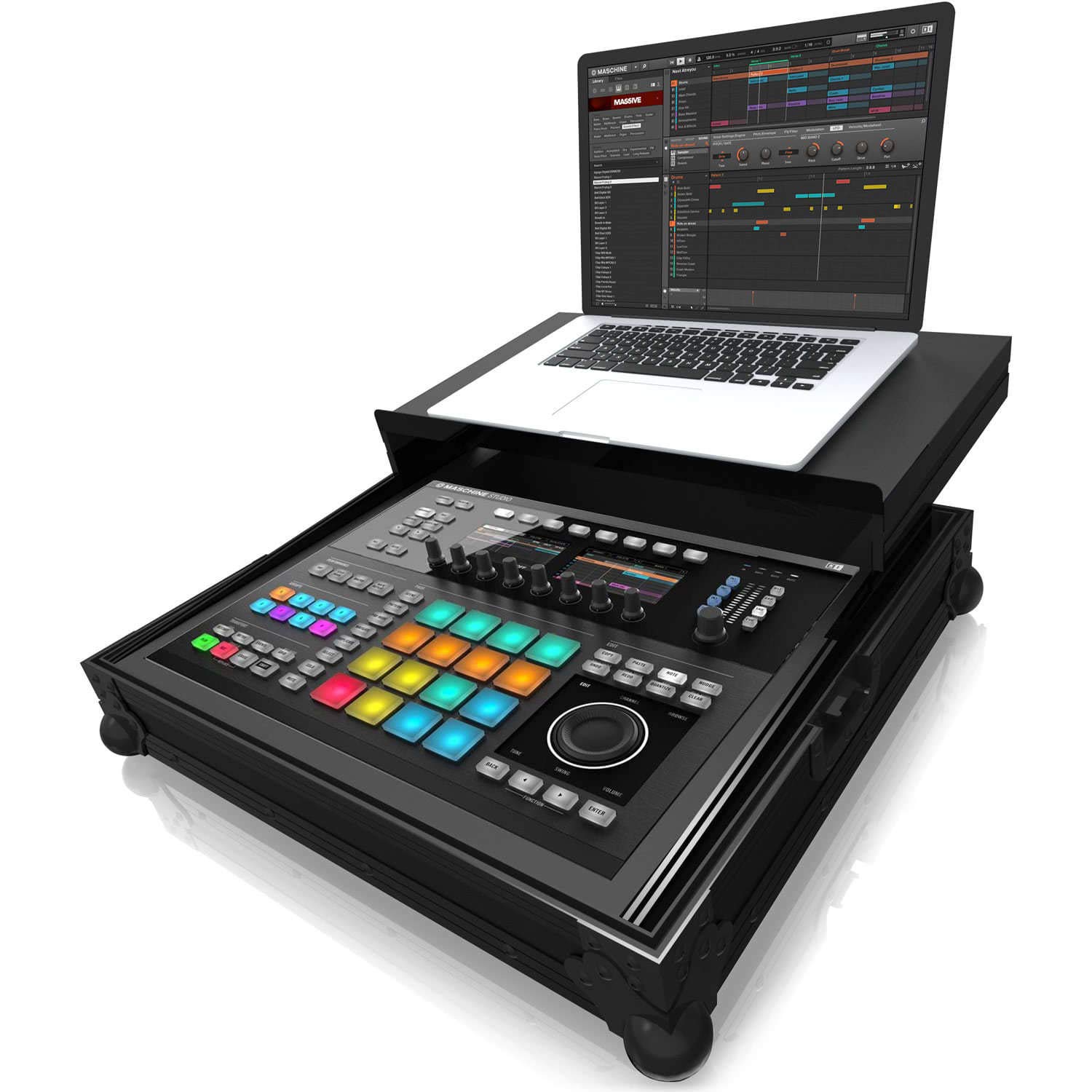 Zomo Flightcase Maschine Studio Plus NSE für Native Instruments Maschine Studio inkl. Laptopablage