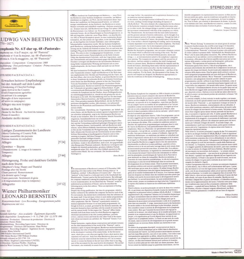 Symphonie No. 6 op. 68 Pastorale. Herbert von Karajan Mono
