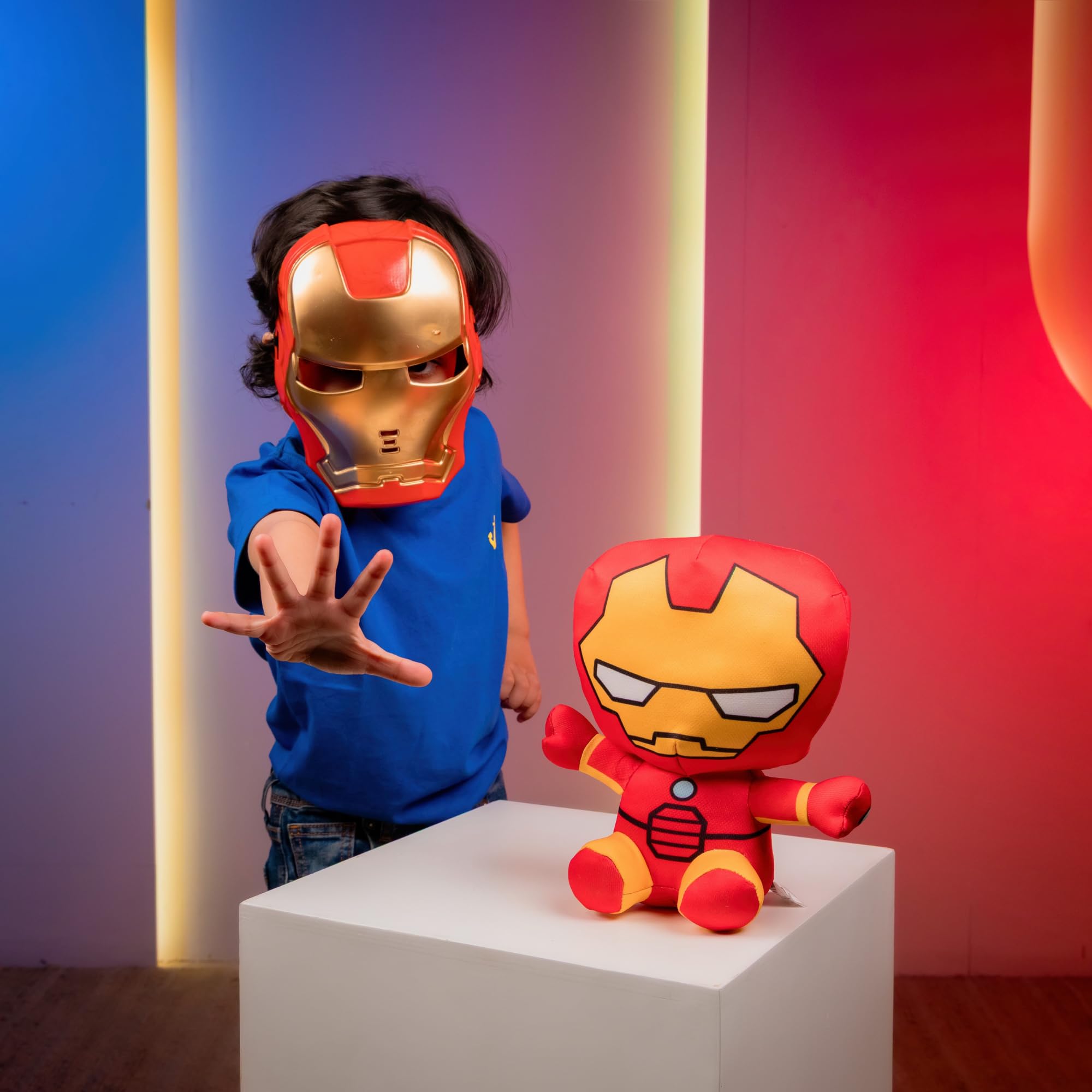 Mirada Marvel Iron Man Soft Plush Toy | Officially Licensed Superhero Stuffed Doll, Cute Collectible Gift for Kids & Room Decor – 22cm-image-46