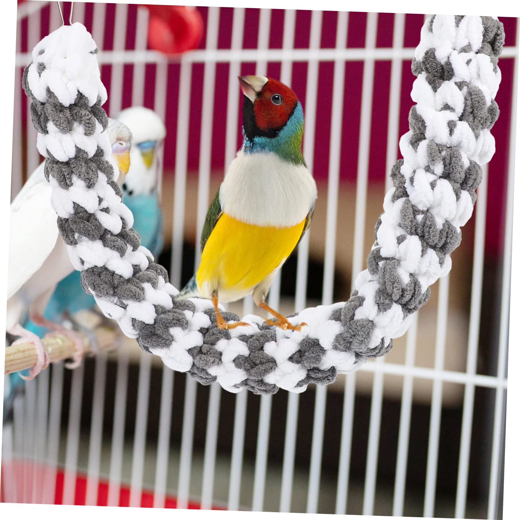 POPETPOP 4piezas Juguete De Cuerda para Hámster y Mascotas Pequeñas Accesorio De Natural y Seguro para Ejercicio y Diversión Compatible Cobayas y Petauros