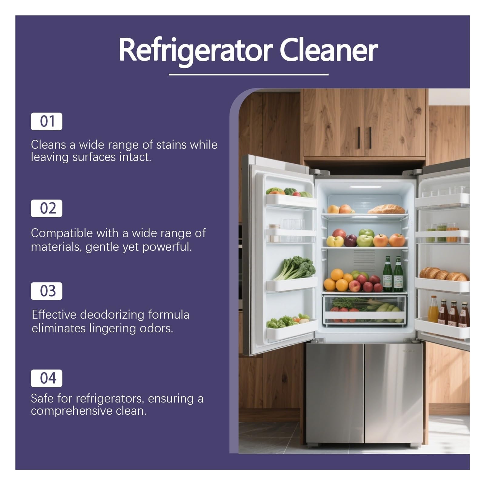 Spray Limpiador for refrigeradores de 237 ml | Elimina las manchas y refresca, dejando cada estante con un olor fresco(2pcs)