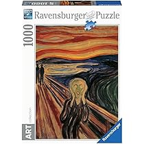 Ravensburger – Puzzle Arte 1000 Pezzi Munch: L’urlo | Puzzle Per Adulti | Per Tutta La Famiglia | Con Una Misura Di 70×50 Cm | Regalo Adulti | Regali Natale