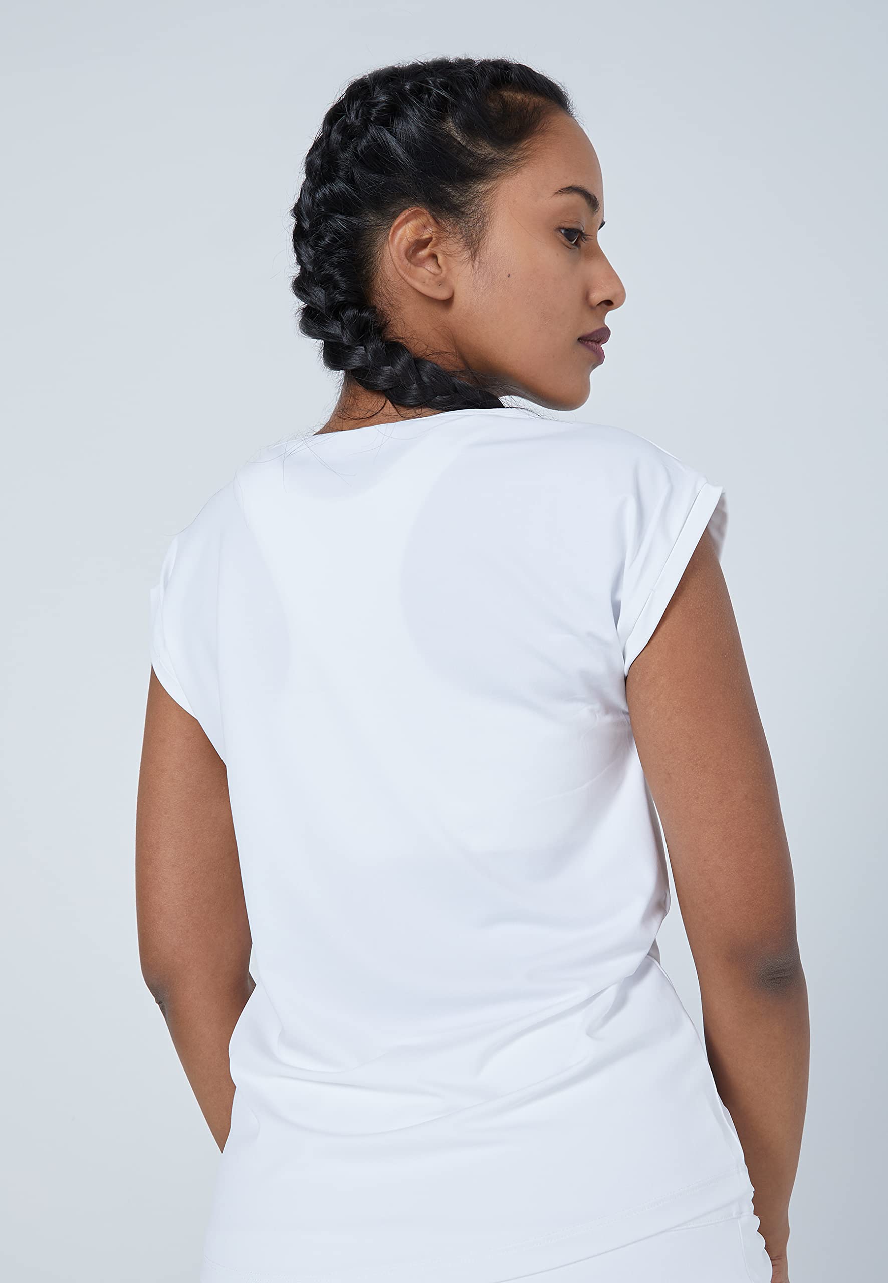 Sportkind Mädchen & Damen Tennis, Padel, Fitness, Sport T-Shirt Loose Fit, atmungsaktiv, UV-Schutz UPF 50+, Kurzarm