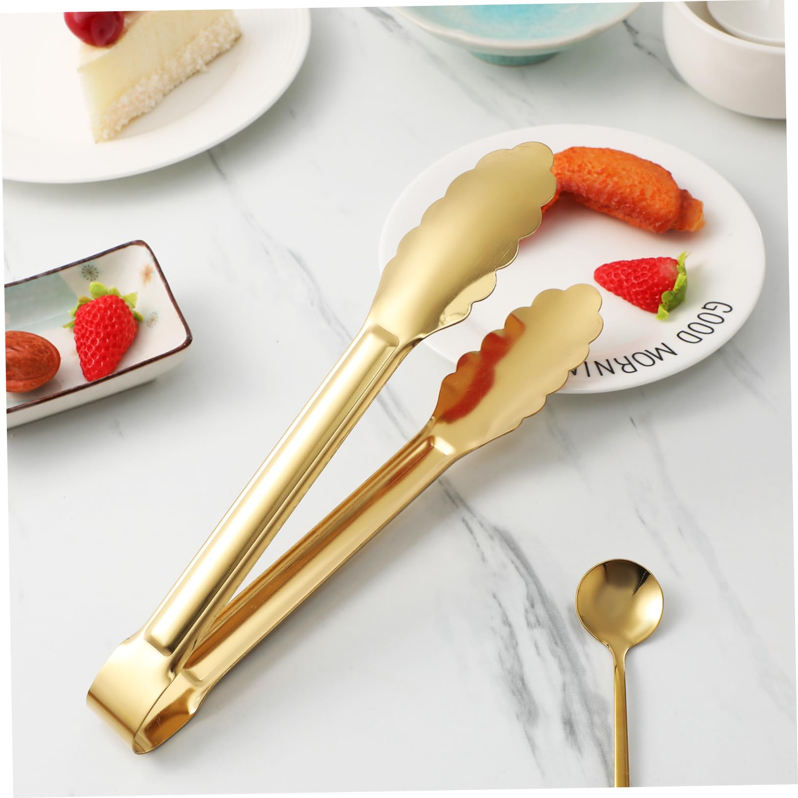 MAGICLULU Pinze in Acciaio Inossidabile Per Cucina 4 Pezzi Pinze Per Insalata Utensili Per Servire Cibo Pinze Per Buffet Pinze Da Cucina Bordi A Capesante Versatili Per Grigliare E Servire