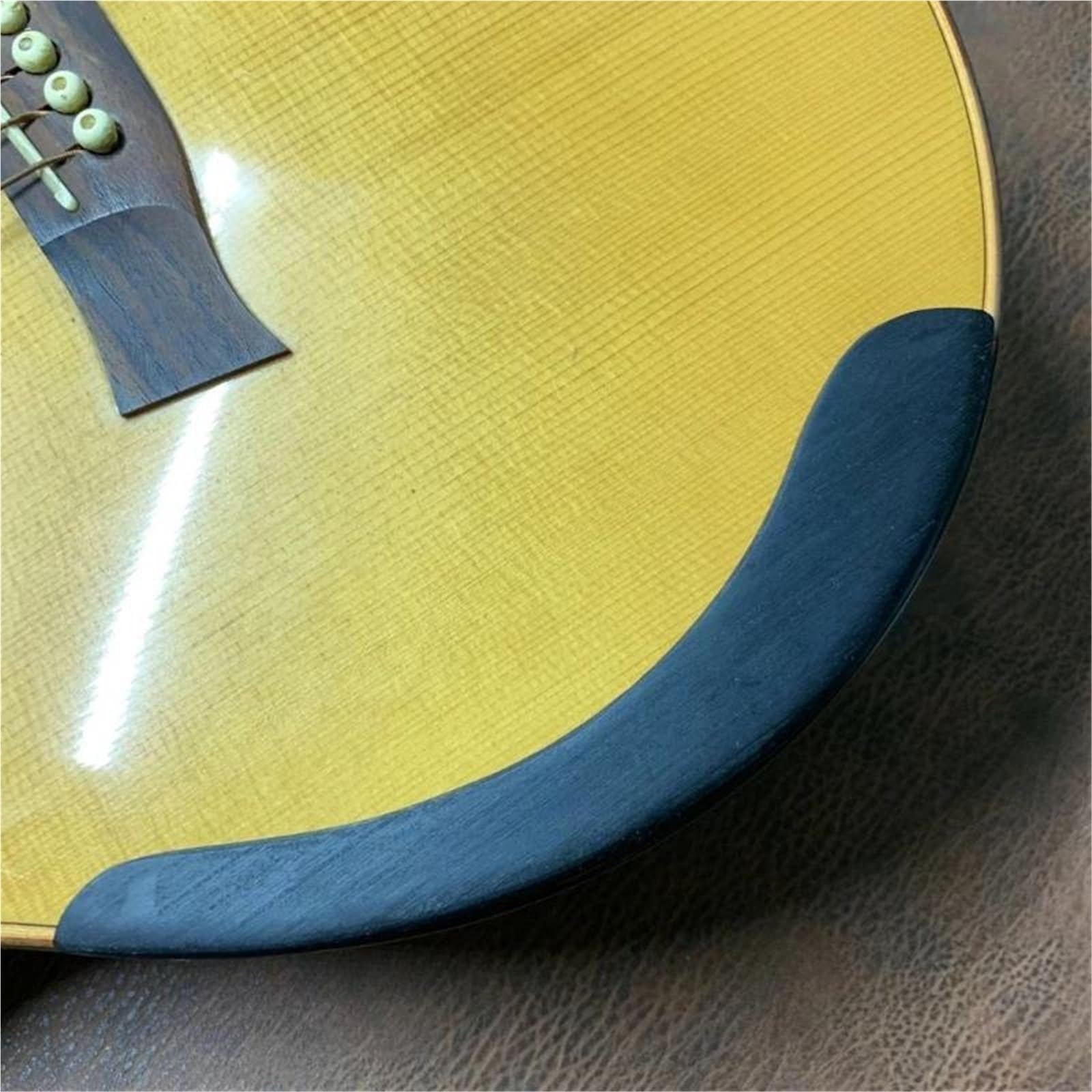 Poggiabraccio Per Chitarra Acustica Con Nastro Di Fissaggio Per Strumenti A Corda Folk E Classici. Autoadesivo Attrezzi Liutaio Principianti(Ebony)