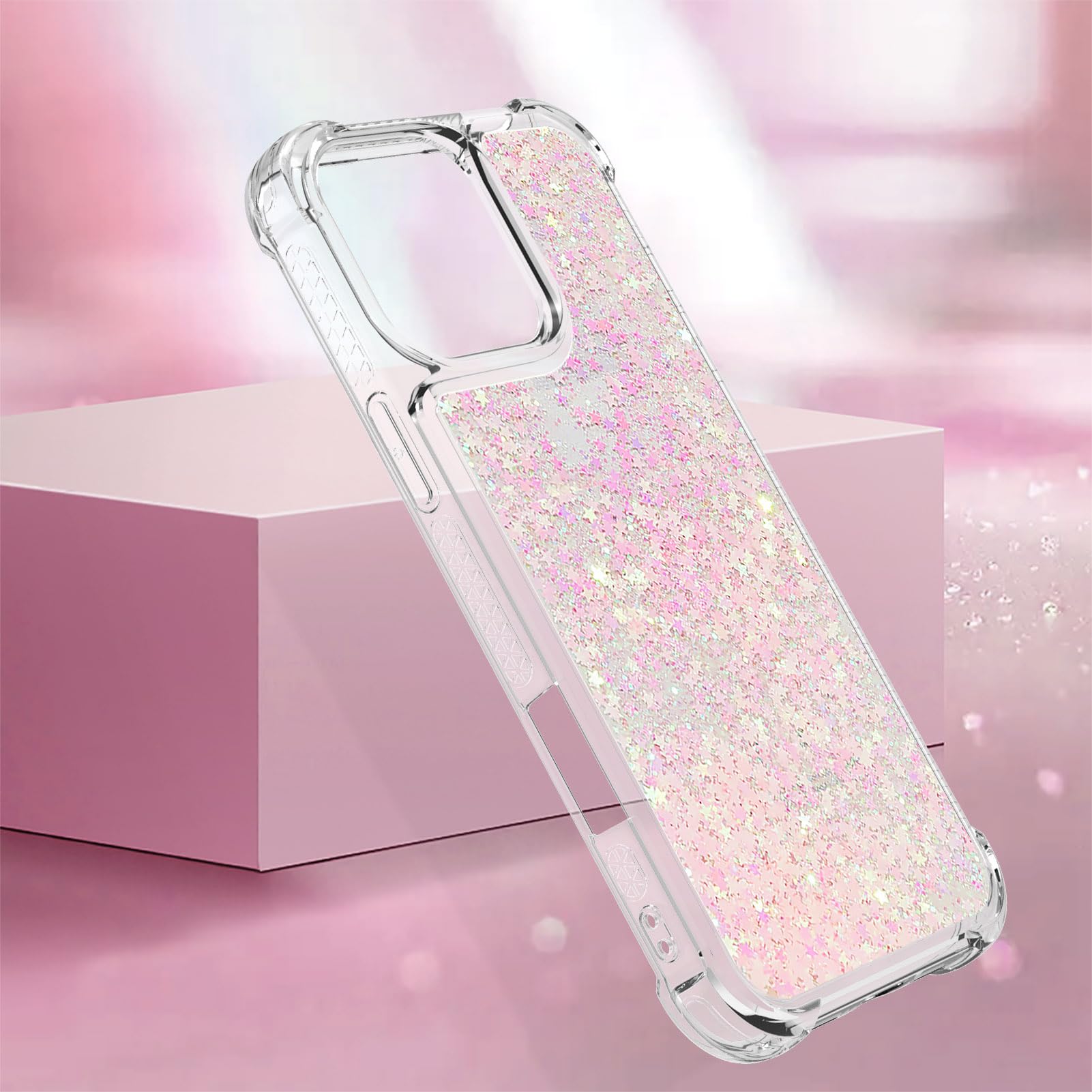 IMEIKONST Glitzer-Handyhülle Mit Flüssig-Treibsand-Effekt Für IPhone 16 Plus – Stoßfest & Klar