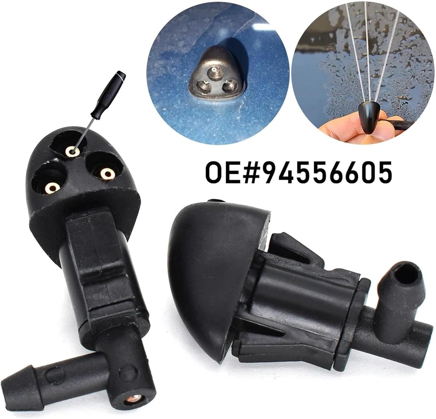 Compatible with Chevrolet for Cruze MK1 2008-2016 Front Windshield Wiper Washer Nozzle Spray Jet Hose Pipe 94556605 (2)