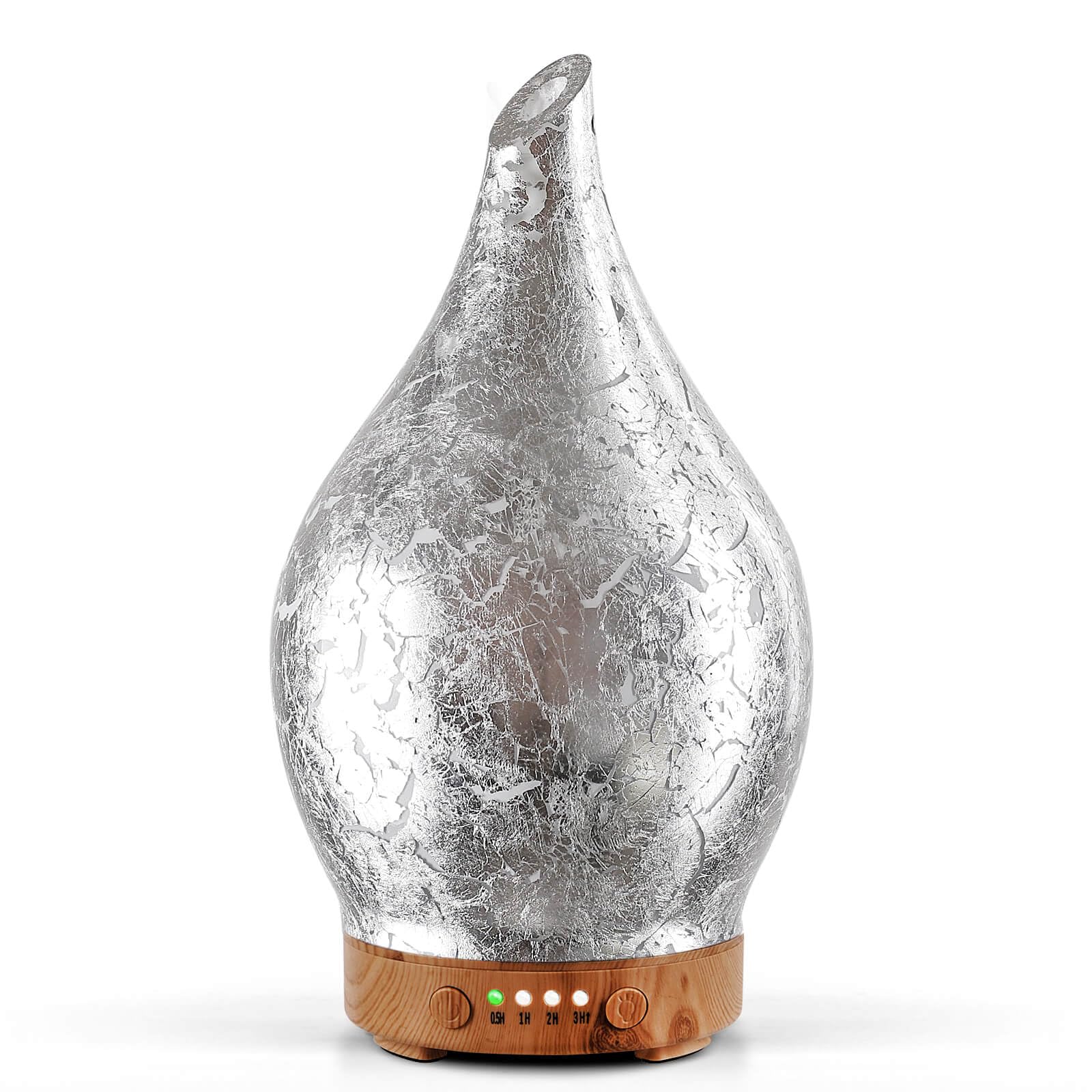 Porseme Essential Oil Diffuser Glass Aromatherapy Ultrasonic Humidifier, Air Refresh Auto Shut-Off, Timer Setting, BPA Free for Home Hotel Yoga Leisure SPA Gift 150ml Last 6H