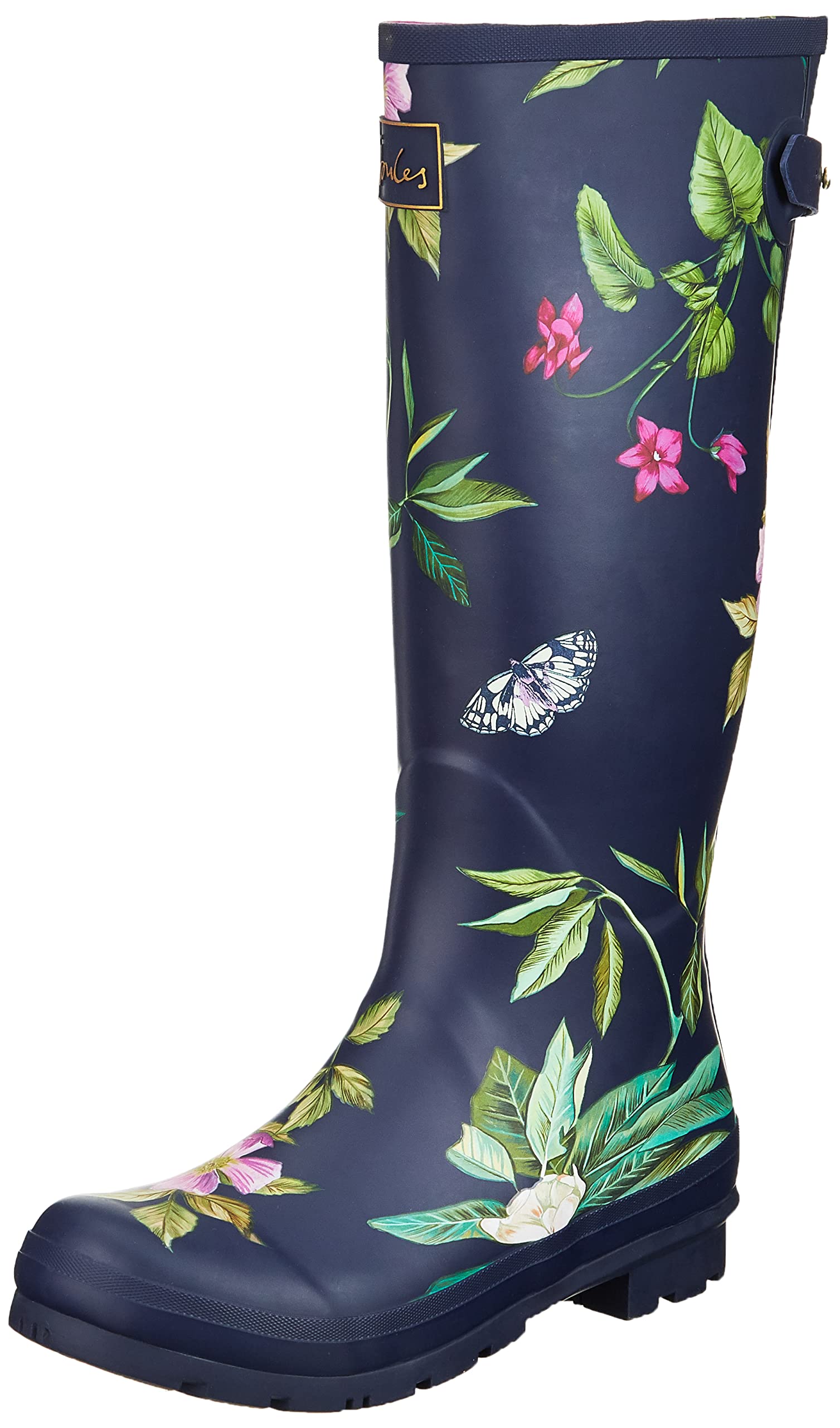 Welly Print Womens Wellington Boots 8 B(M) US Women Navy Floral