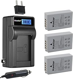 Kastar 3-Pack EN-EL24 Battery and LCD AC Charger Compatible with Nikon EN-EL24 ENEL24 EN-EL24a ENEL24a Battery, Nikon MH-31 Charger, Nikon 1 J5 1J5, Nikon DL18-50 DL1850, Nikon DL24-85 DL2485 Cameras