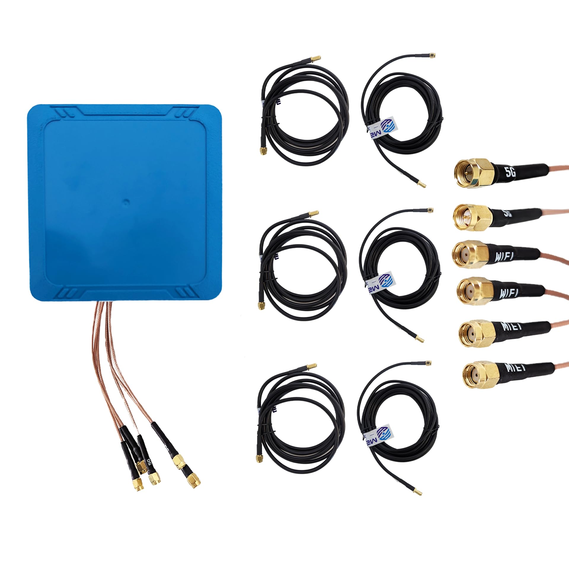 Maswell 5G Antenna Omni 6-in-1 2X2 MIMO 5G Antenna + 4X4 MIMO WiFi 7 ...