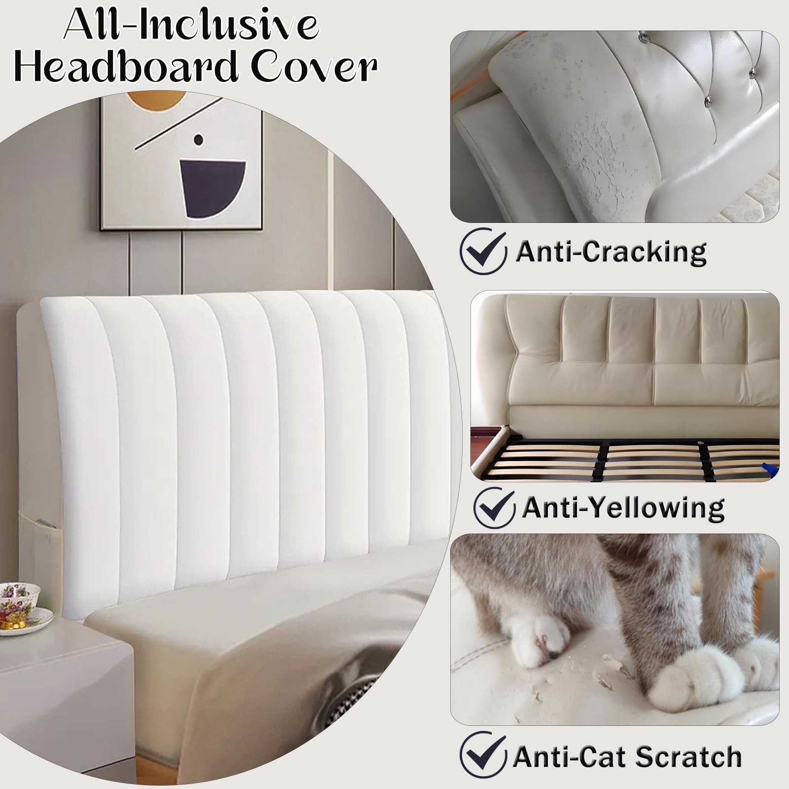 Treer Bett Kopfteil Bezug - Staubdichte Hülle In Verschiedenen Größen