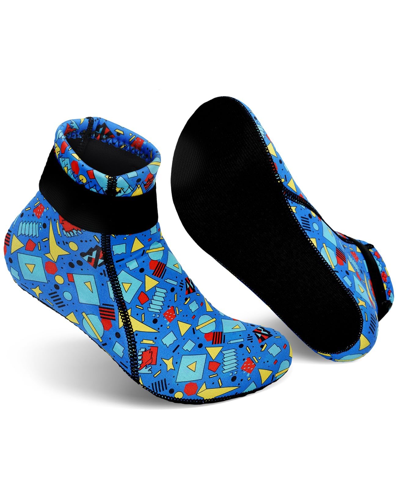 Gogokids Neoprensocken Kinder 3mm, Warmhaltend Wattsocken mit Klettverschluss für Jungen Mädchen, rutschfeste Schwimmsocken für Beachvolleyball, Schwimmen, Strand, Wassersport