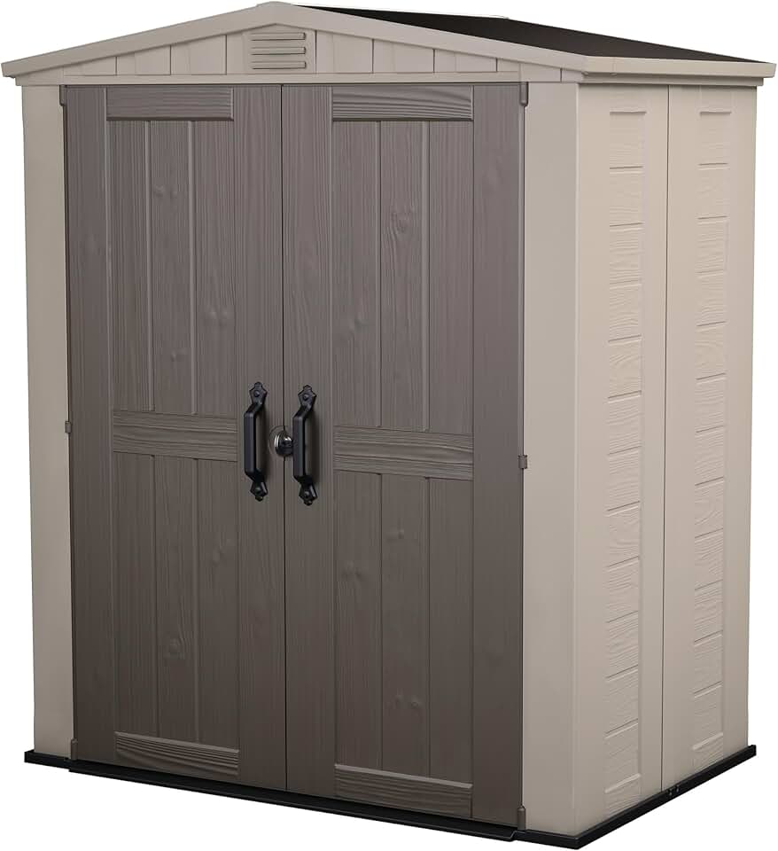 Keter Factor 6x3 Outdoor Storage Shed Kit-Perfect to Store Patio Furniture, Garden Tools Bike Accessories, Beach Chairs and Push L