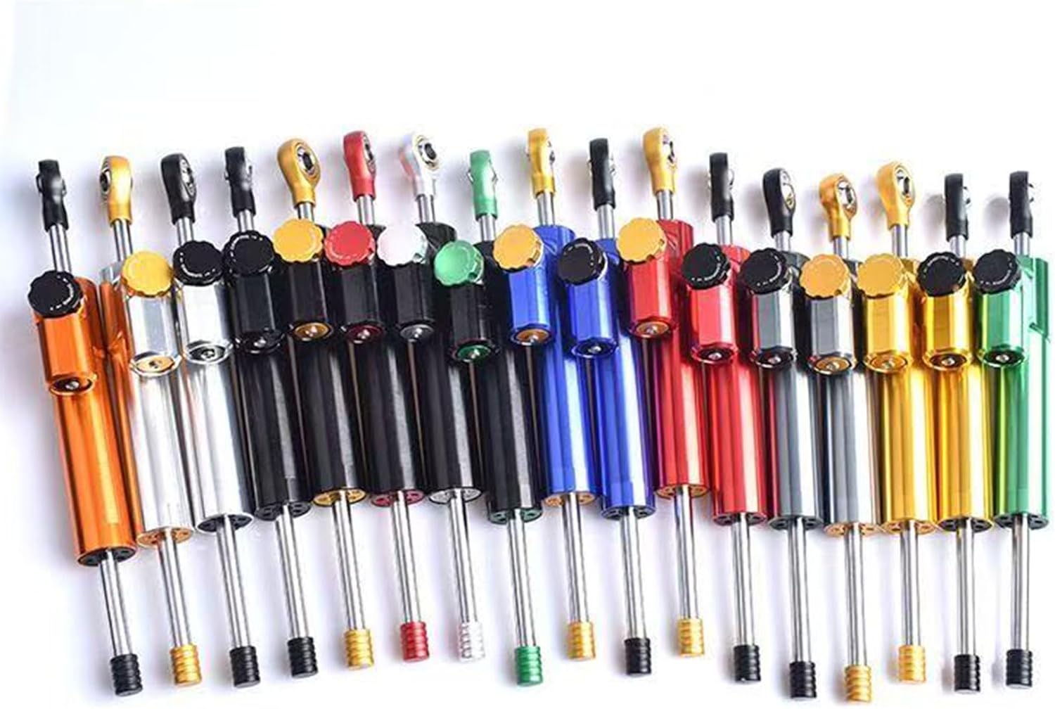 Steering Damper for Motorcycles,10" Universal steering stabilizer Adjustable scooter steering damper compatible with Motorcycles Street Bike Sport Bike electric scooters