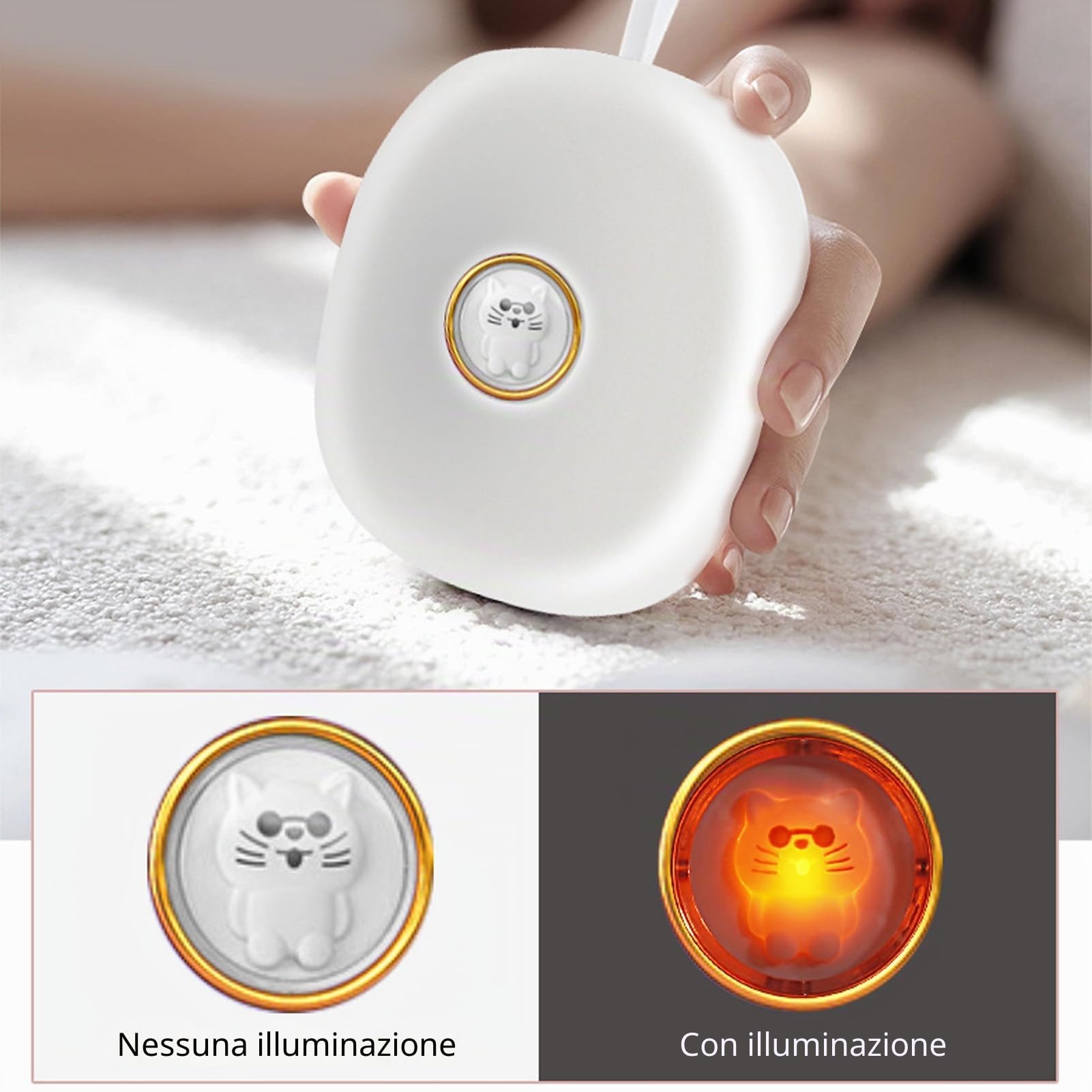 SEAFRONT Sveglia Vibrante Agitatore per Letto Vibrante Silenzioso Orologio da Viaggio Digitale Elettronico Portatile Creativo a LED