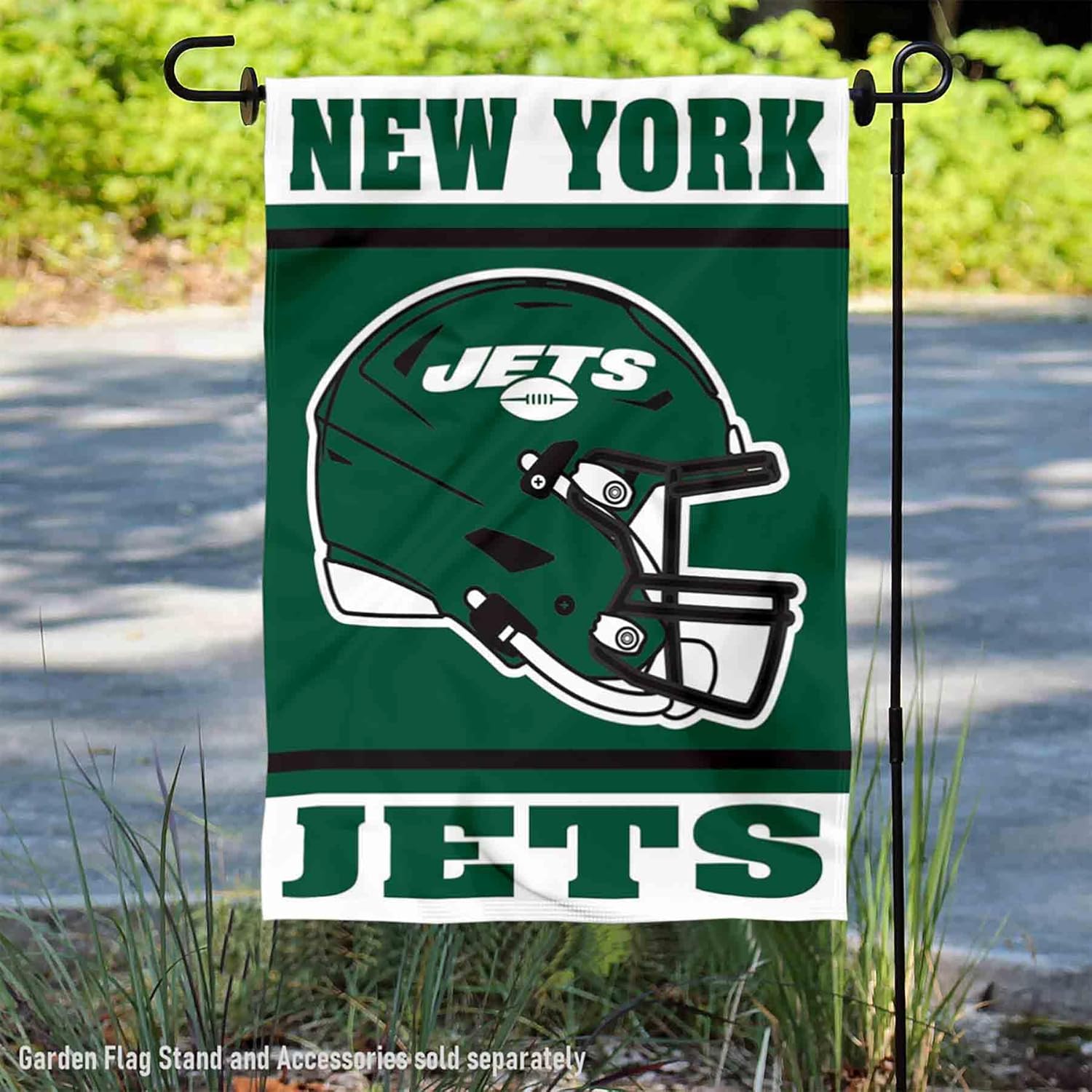 WinCraft New York Jets Helmet Double Sided Garden Banner Flag - Image 2