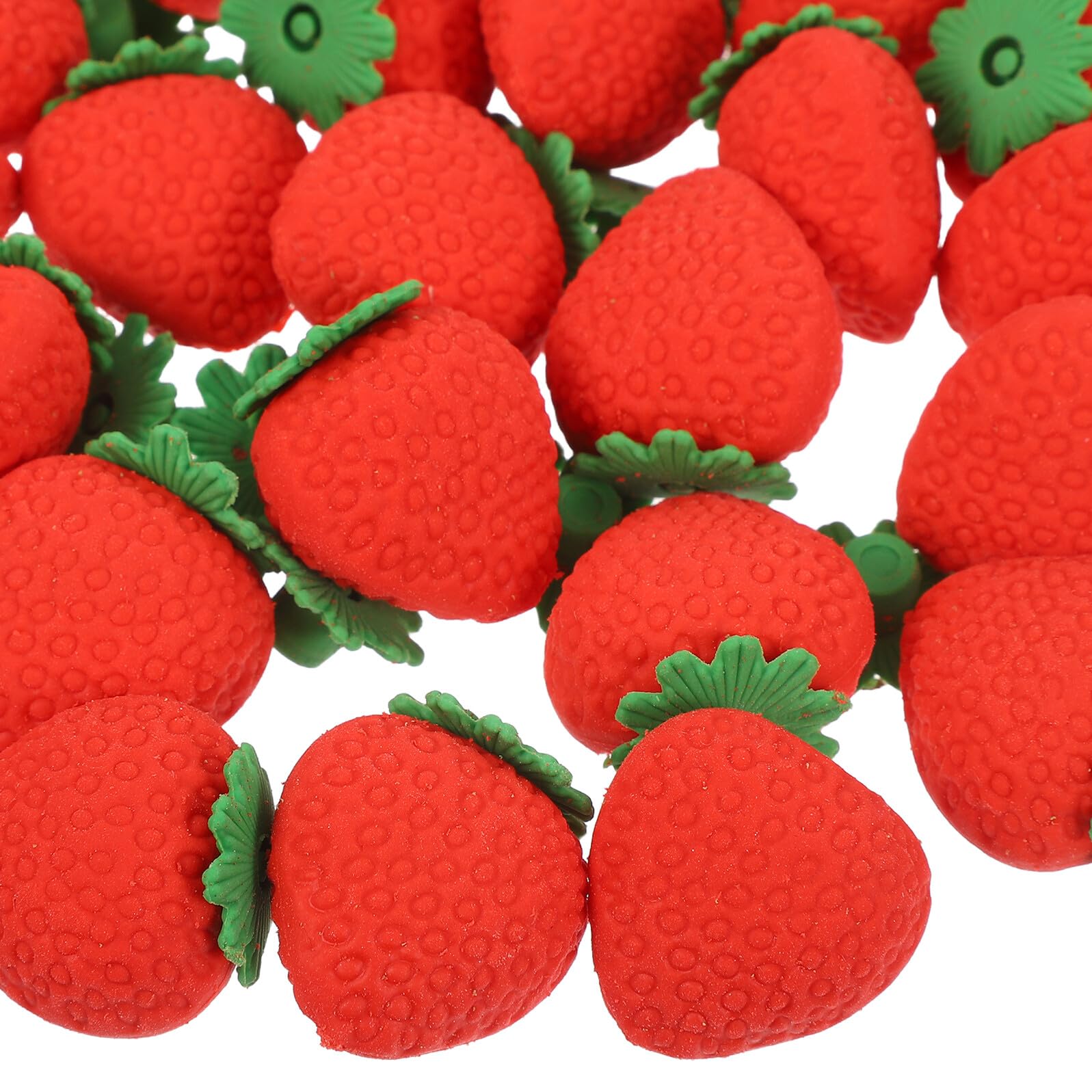 100 Pezzi Gomme da Cancellare Rosse Forma di Fragola Mini Gomme Kawaii Ergonomiche per Studenti Accessori Scuola Portatili per Uso Domestico e Scrittura