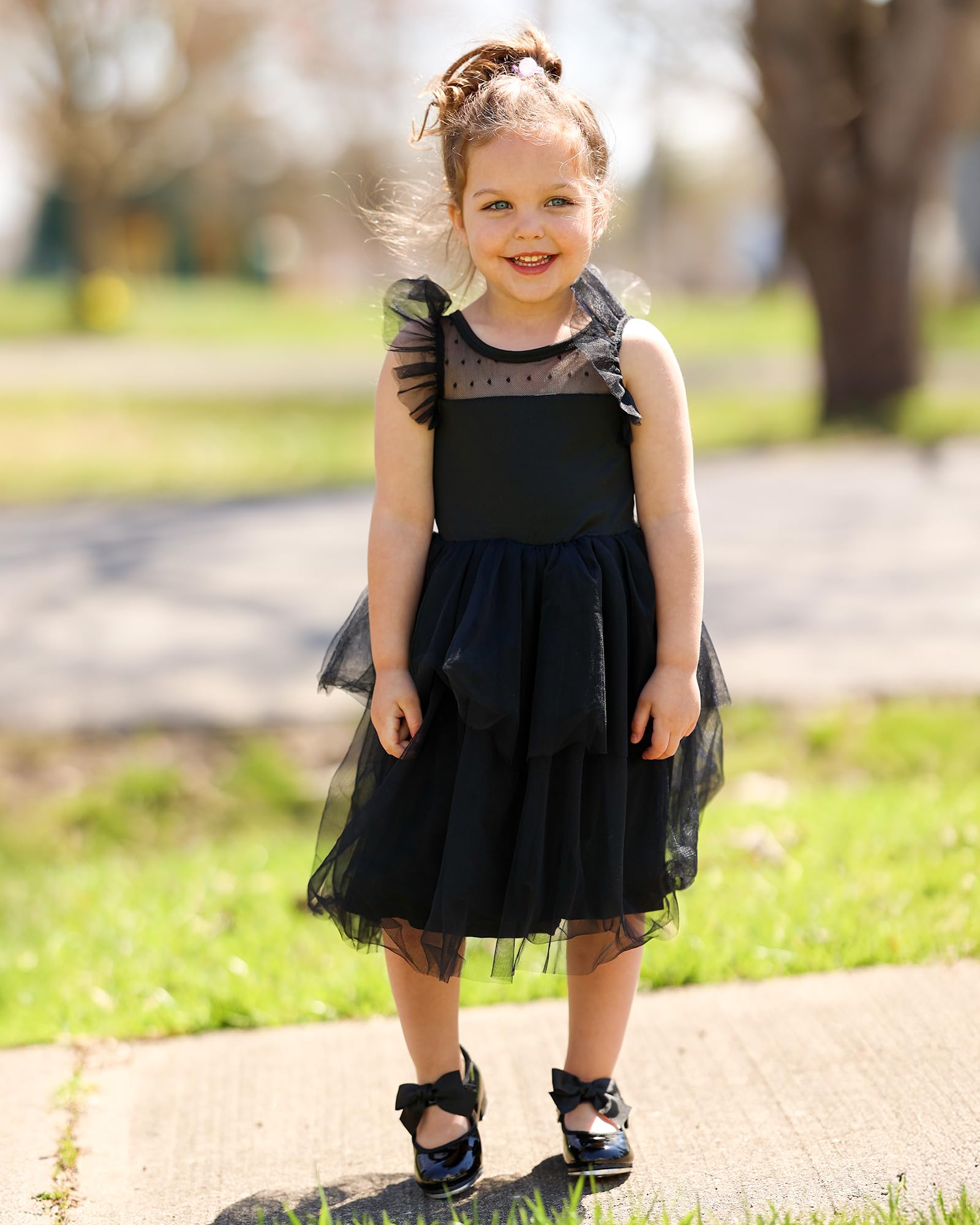 Stelle Tap Shoes for Girls Boys Patent Leather Detachable Bow Dance Shoes(Toddler/Little Kid/Big Kid)(Black,8MT)