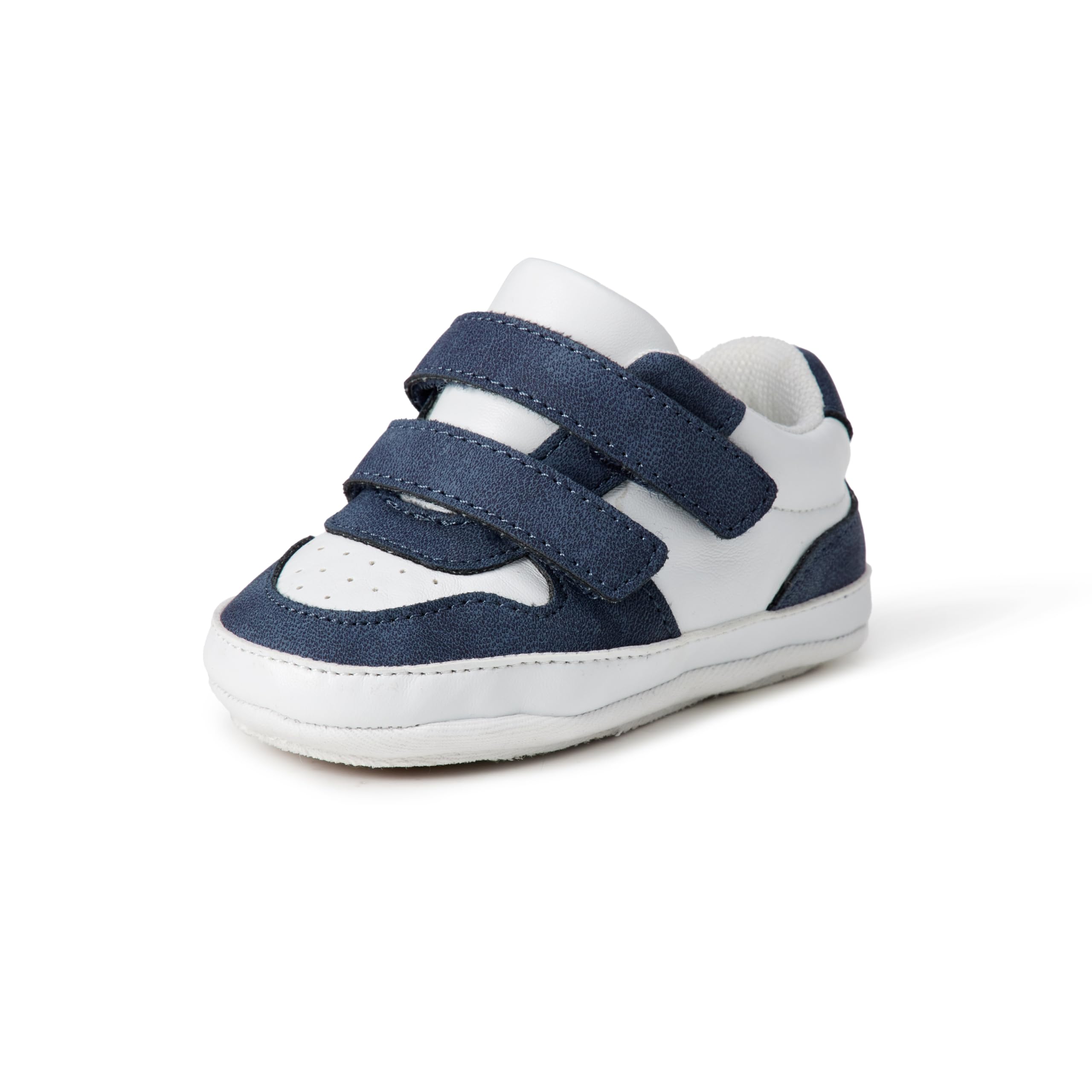 Amazon Essentials Unisex Babies' Hook & Loop Court Sneakers, Navy, 2 Infant
