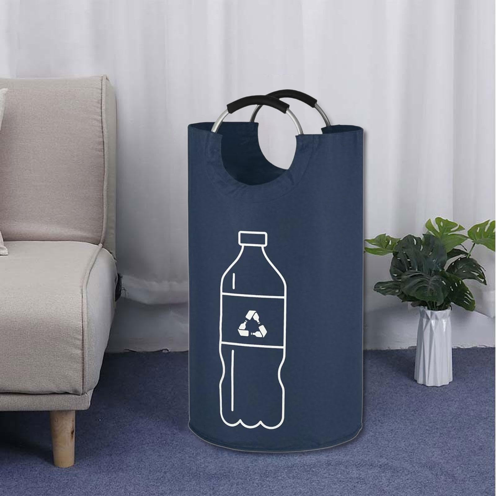 Cesto de Ropa Plegable de 82 litros, Versátil para Viajes, Hogar Y Dormitorio. Organizador de Ropa Independiente Que Ahorra Espacio, Azul Marino