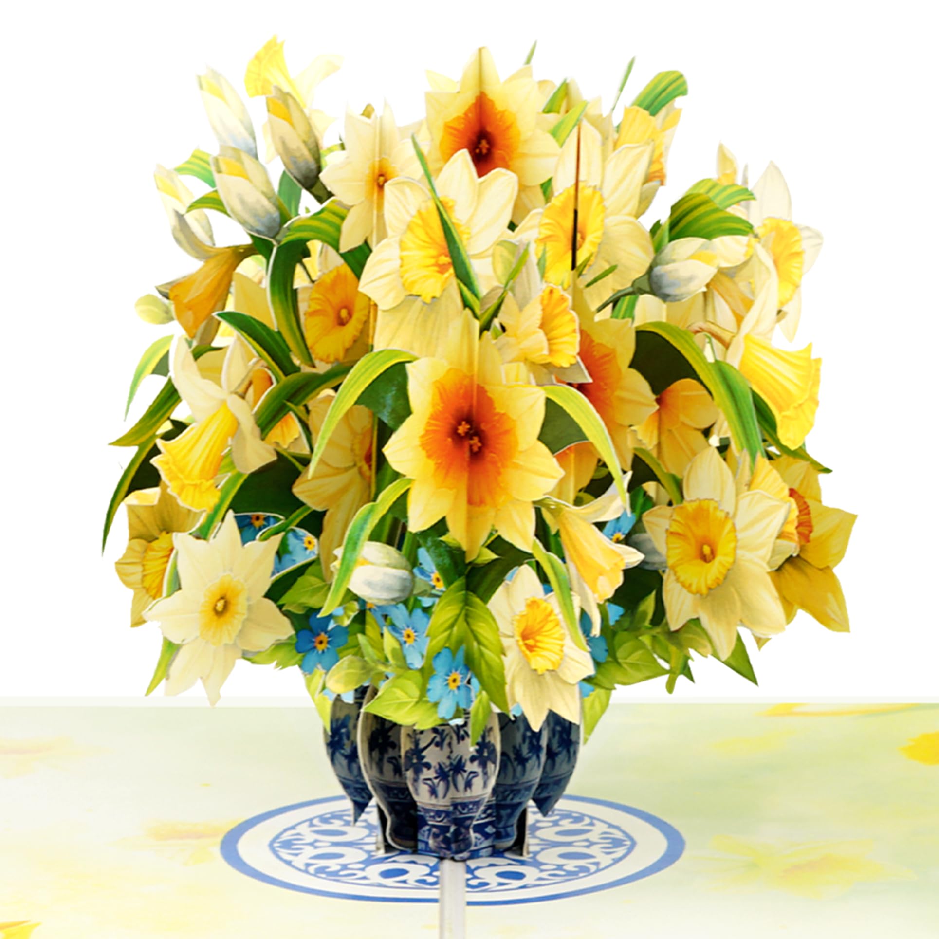 Chamomile Cards - Daffodil Bouquet 3D Pop up Greetings Card for Birthdays, Anniveraries, Valentines Day, Thank you.