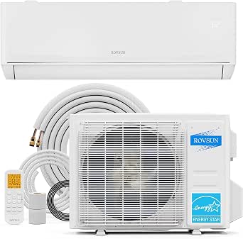 ROVSUN 12,000 BTU Mini Split AC/Heating System with Inverter, 23 SEER2, Ductless, Remote & Installation Kit