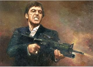 Signs 4 Fun Magnet – Pacino with Gun Funny Magnet - 3.5” x 2.5” Easy Remove Fridge Locker Magnet - Magnet for Gifts Decor - Made in USA