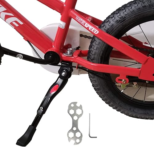 VECKUSON Soporte para bicicleta de niños, soporte central para bicicletas de 16, 18, 20, 22 pulgadas, soportes ajustables de aleación de aluminio