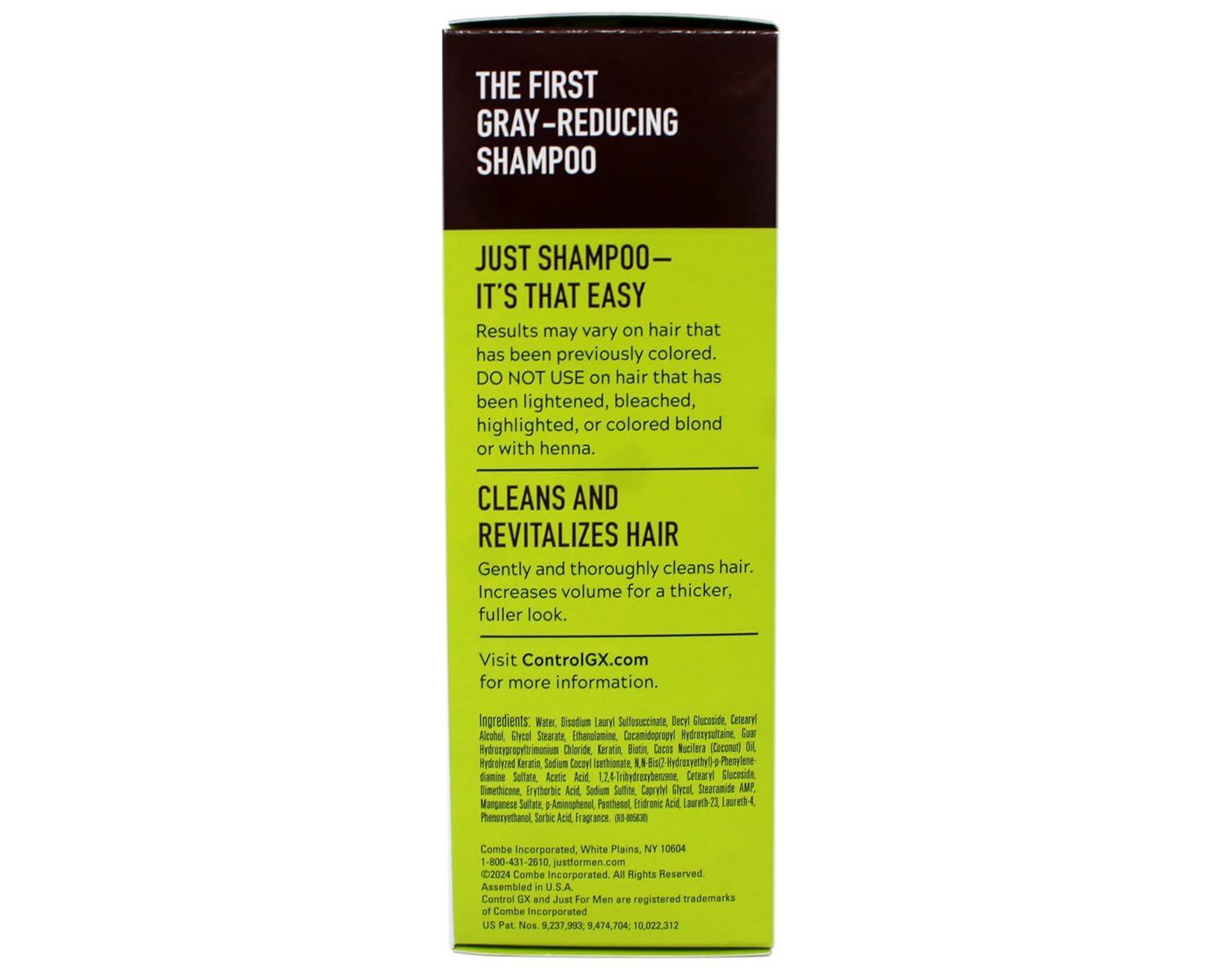 Just for Men Control GX Grey Reducing Shampoo, Gradual Hair Color, 4 fl oz
