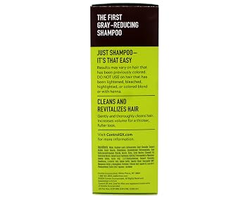 Just for Men Control GX Grey Reducing Shampoo, Gradual Hair Color, 4 fl oz (Packaging May Vary)