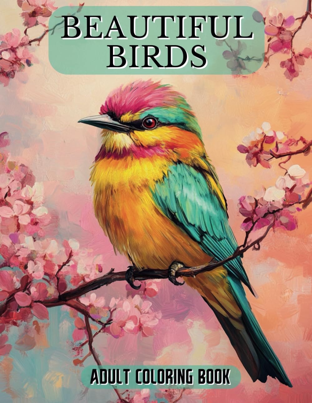 Coloring Book Birds for Adults: Beautiful Birds Coloring Book, Large Print, 40 Unique bird illustrations, Bold and Easy, Birds Color Book, Each Page ... Free Coloring Book) for Teens and Seniors.