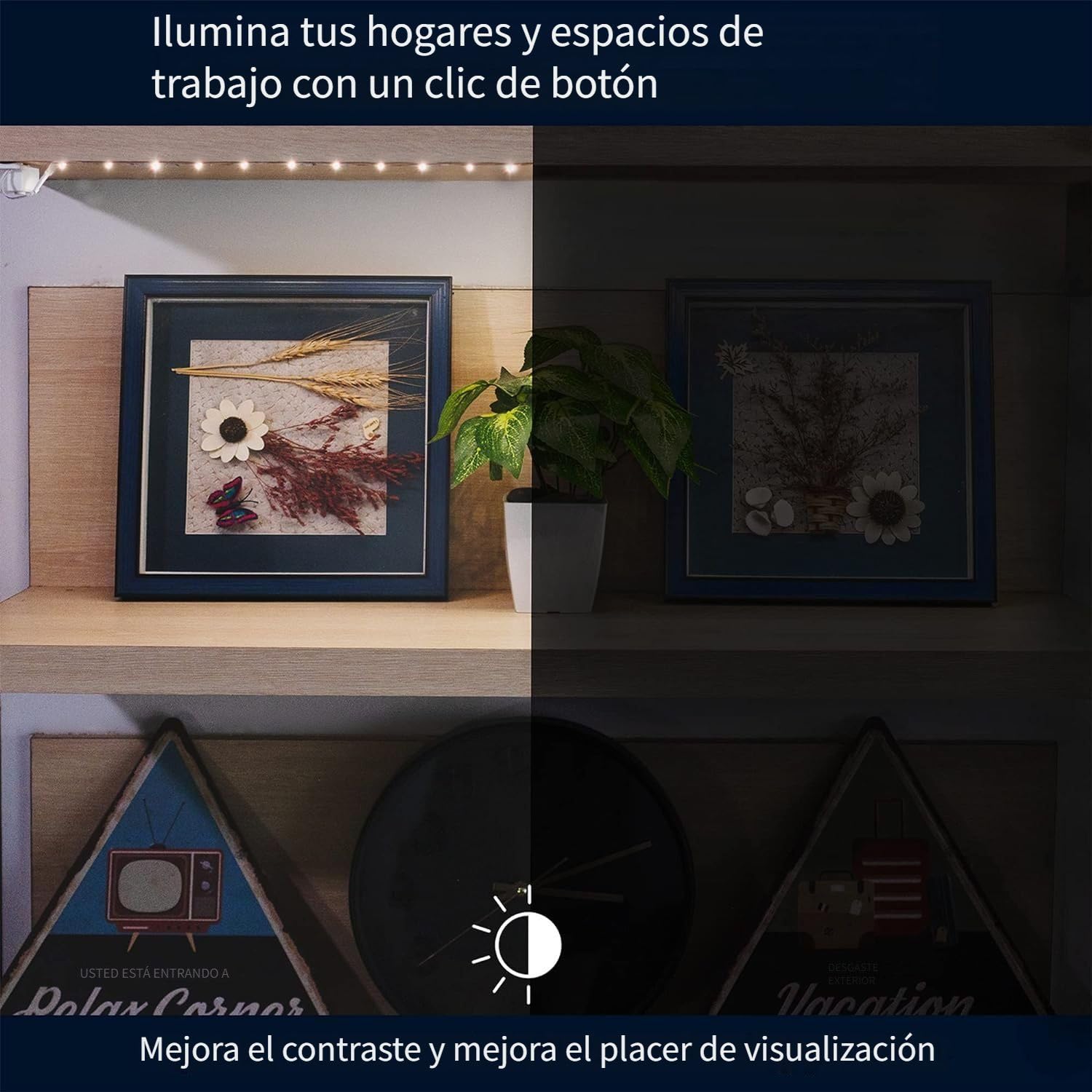 BestLuz Tira de luces LED que funciona con pilas para cocina debajo del gabinete, estantes, armario, paquete de 3 inalámbrico, blanco neutro, 4000K