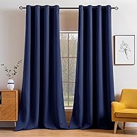 Vista 101 de MIULEE Cortinas opacas para dormitorio o sala de estar, juego de 2 paneles de cortina para ventana con aislamiento térmico y bloqueo de luz