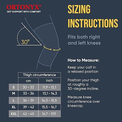 Miniatura 4 de ORTONYX Rodillera con anillo de rótula y correas de sujeción, rodillera de punto 3D para aliviar el dolor, soporte de rótula y ligamentos