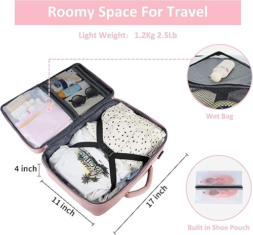 Miniatura 3 de Taygeer TSA - Mochila de viaje para mujer, mochila de mano con puerto de carga USB y bolsa para zapatos, mochila para laptop de 15.6 pulgadas,