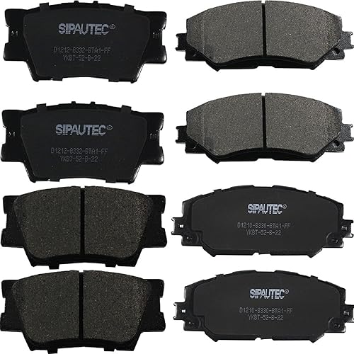 Miniatura 13 de Juego de pastillas de freno delanteras y traseras de 4 ruedas de repuesto de pastillas de freno de disco de cerámica para Nissan Pathfinder