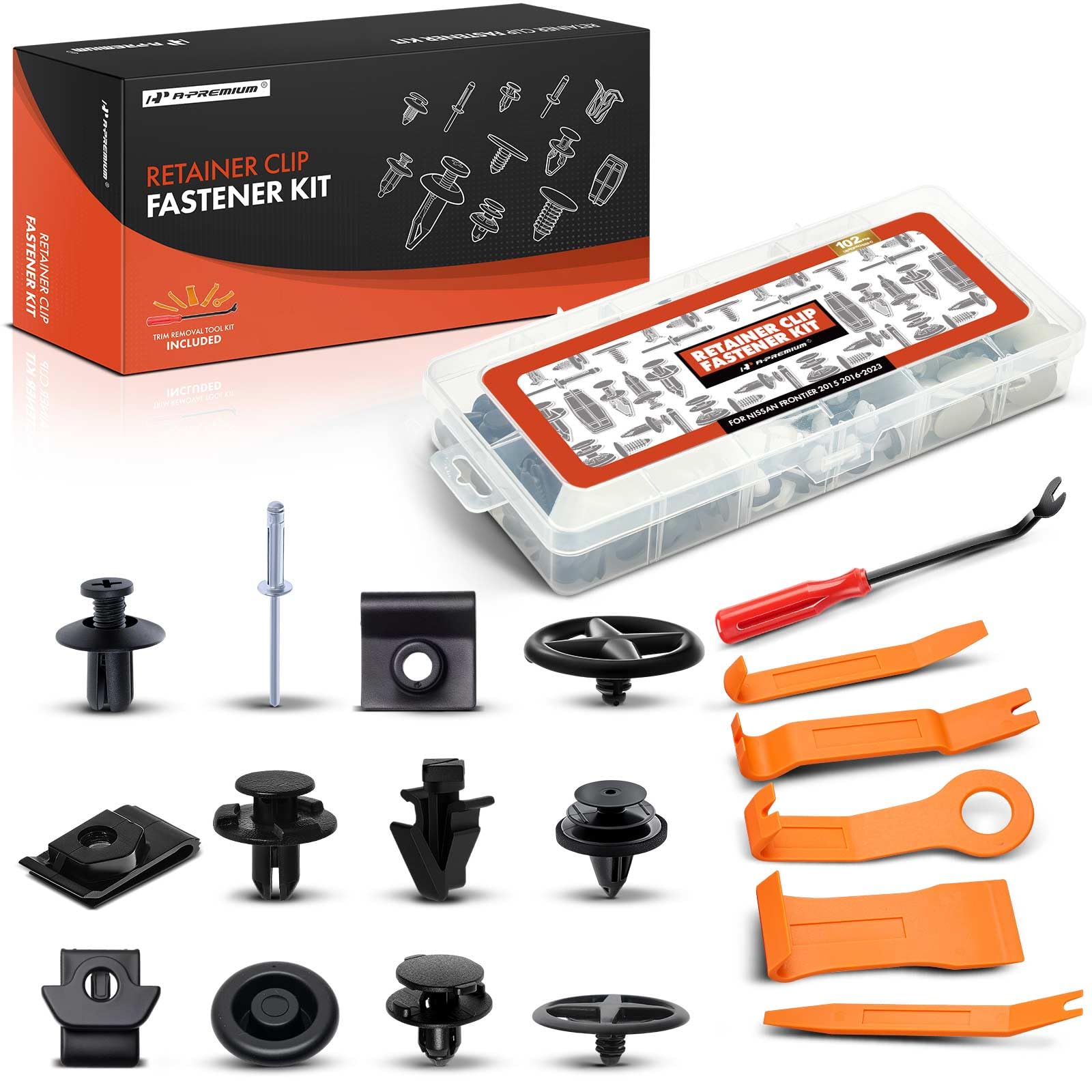 Juego de clips de parachoques para Nissan Frontier con herramienta extractora 8