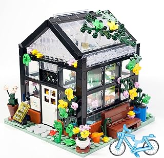 Flower House Building Block Set with LED Light, Compatible with Lego Flower Plant Series Block Set, Good Gift for Friends and Girls（579PCS）