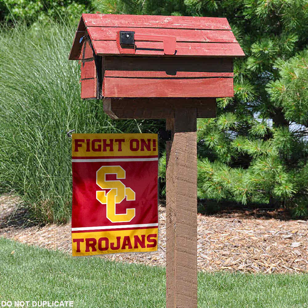 USC Trojans Fight On Garden Flag – 13x18 Inch Polyester Yard Banner