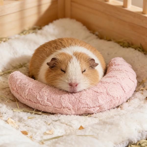ハムスター用 枕,三日月型 あったかベッド | 小動物 クッション,うさぎ チンチラ ハリネズミ フェレット ハムス - 3