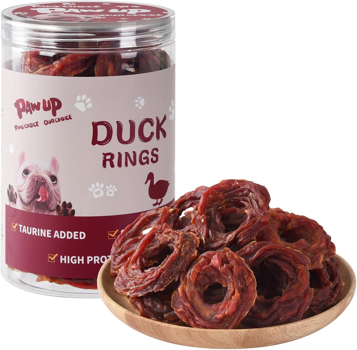 PAWUP Duck Jerky Rings Dog Treats, 12.5 oz