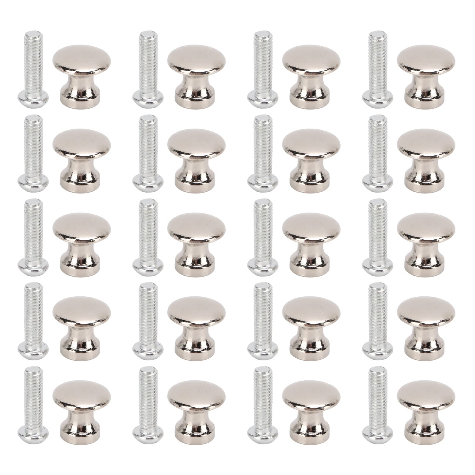 20 Stks Mini Ronde Kop Knoppen met Schroeven, Enkel Gat Klein Handvat, 12x11 Mm Zinklegering Enkel Gat Sieraden Doos Vintage Kast Ronde Kop Klein Handvat voor Lade, Houten Kist,(Zilverachtig wit 20 Stks Mini Ronde Kop Knoppen met Schroeven, Enkel Gat Klein Handvat, 12x11 Mm Zinklegering Enkel Gat Sieraden Doos Vintage Kast Ronde Kop Klein Handvat voor Lade, Houten Kist,(Zilverachtig wit