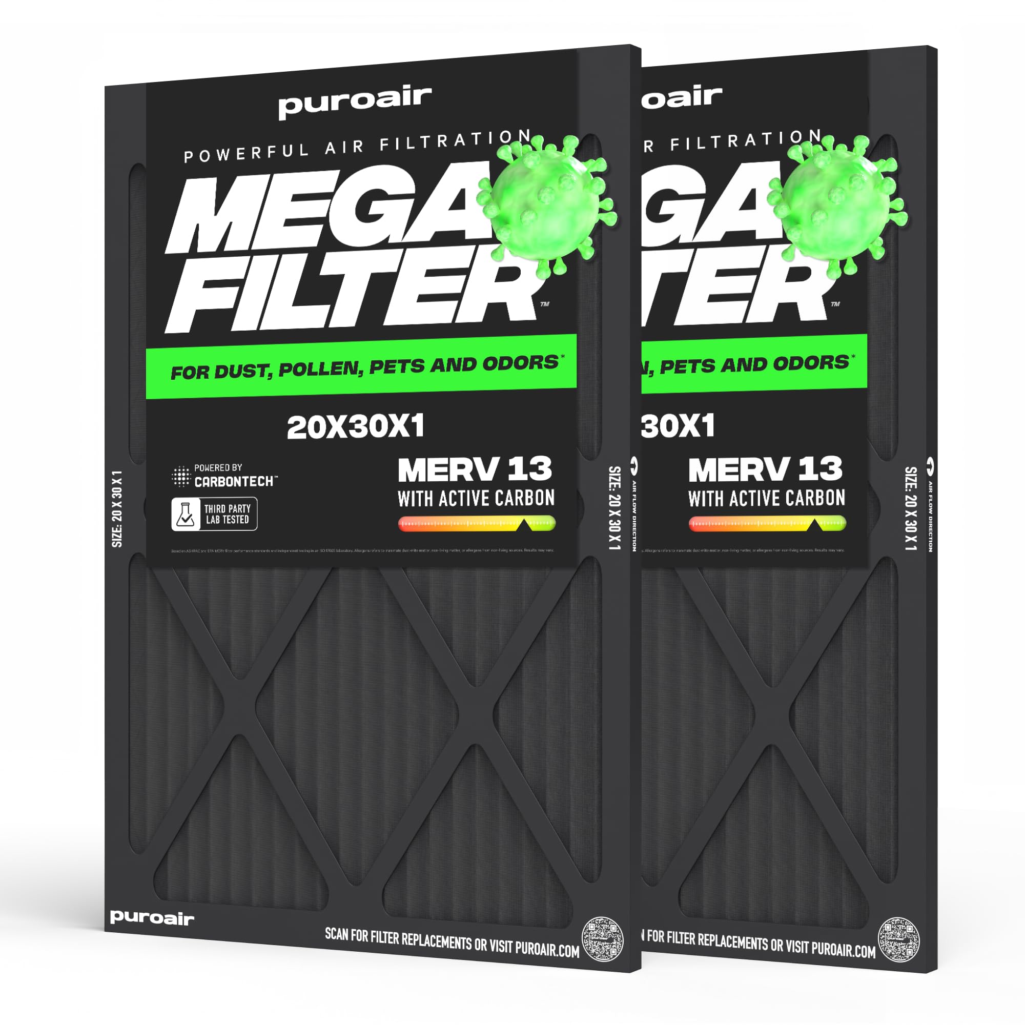 PuroAir MegaFilter 20x30x1 MERV 13