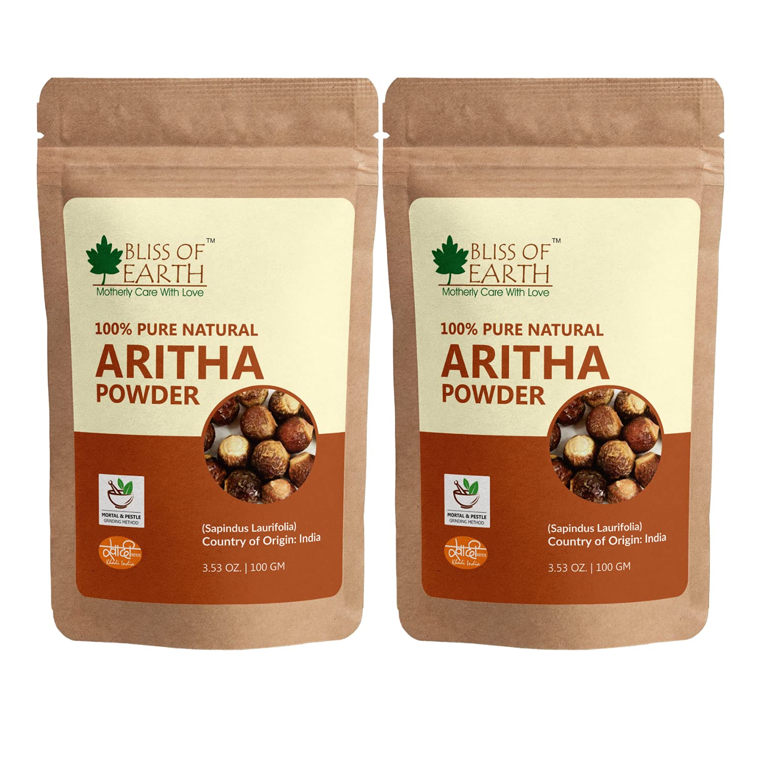Bliss of Earth� 100% Pure Reetha Powder | 2x100GM | Aritha Powder |Natural & Chemically Free Hair Cleanser | Gorgeous & Silky Hair |-image-19
