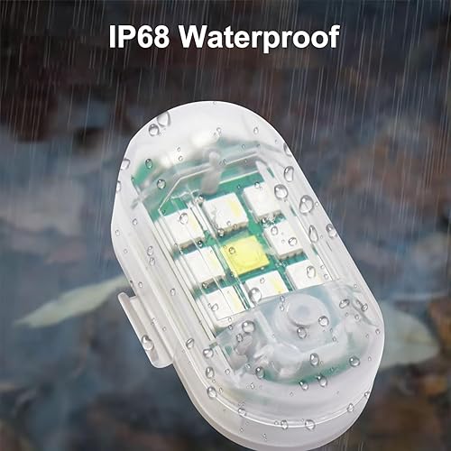 Miniatura 4 de 4 luces LED estroboscópicas anticolisión con control remoto, 7 colores USB recargables intermitentes inalámbricas LED estroboscópicas para coche,